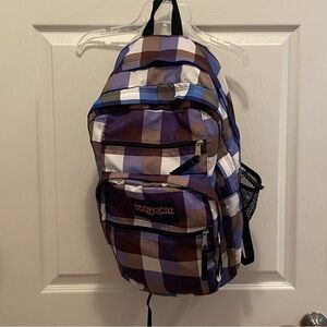 Jansport Blue and Gray Backpack Durable Everyday Use